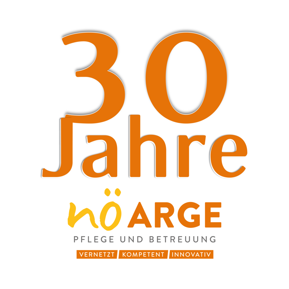 Button für den Jubiläumsfestakt 30 Jahre NÖ ARGE für Pflege und Betreuung; 