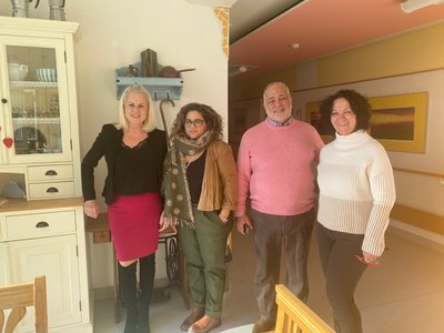Monis Chalegoua, Einrichtungsleiter der Einrichtung RESTION in Athen zu Besuch im PBZ Vösendorf; 