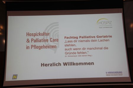 6. Fachtag Palliative Geriatrie des Landesverbandes Hospiz NÖ - Willkommens-Präsentations-Folie;